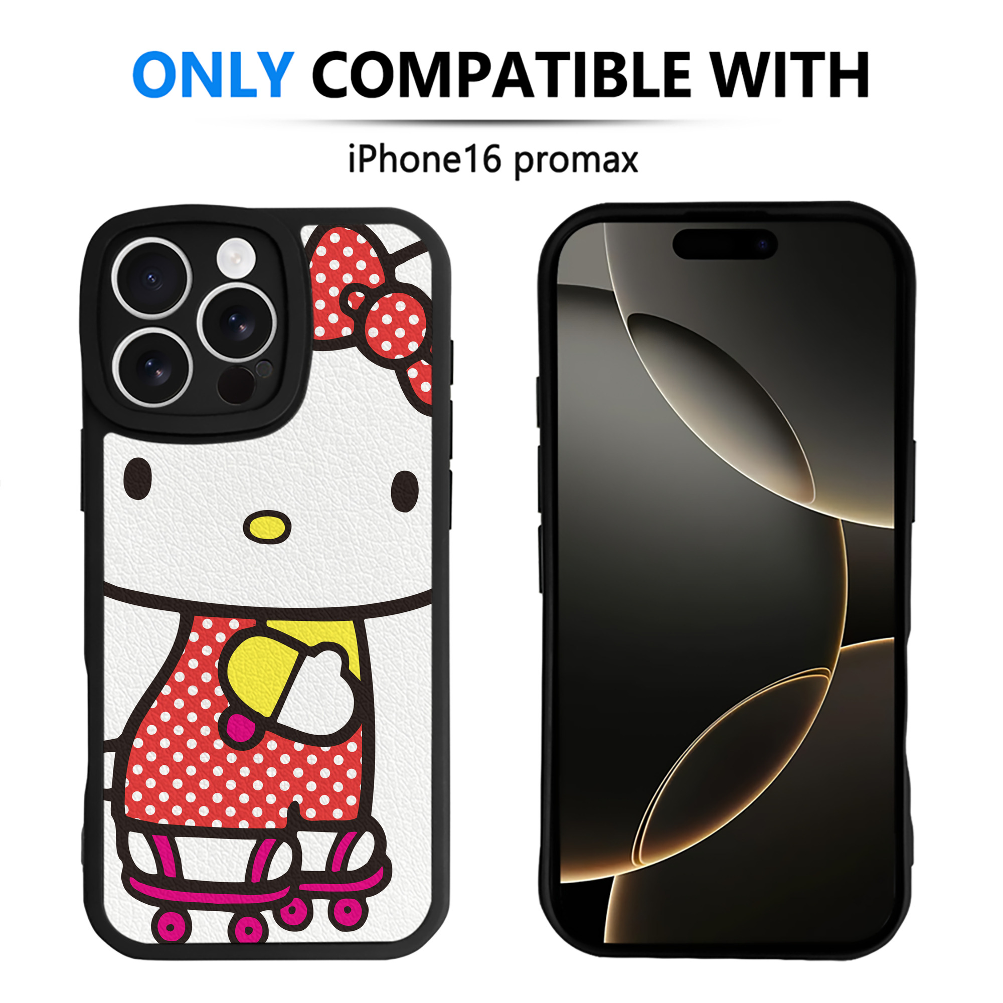 （画像用） Hello Kitty ハローキティ 【iPhone 16シリーズ対応】シリコンスマホケース（レザー調） 材質：シリコン